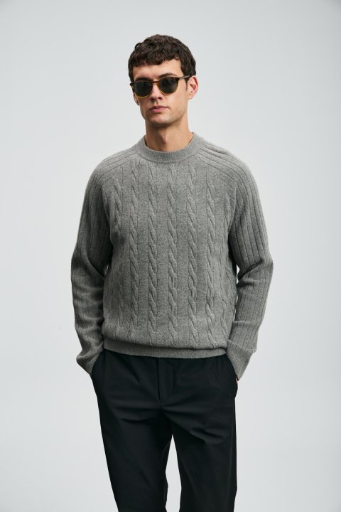 Vernes Herren-Pullover-Nerz - LUFIAN