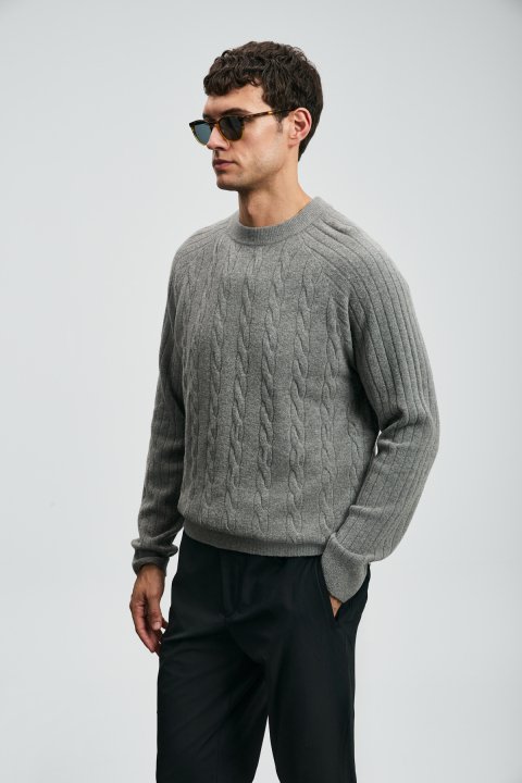 Vernes Herren-Pullover-Nerz - LUFIAN