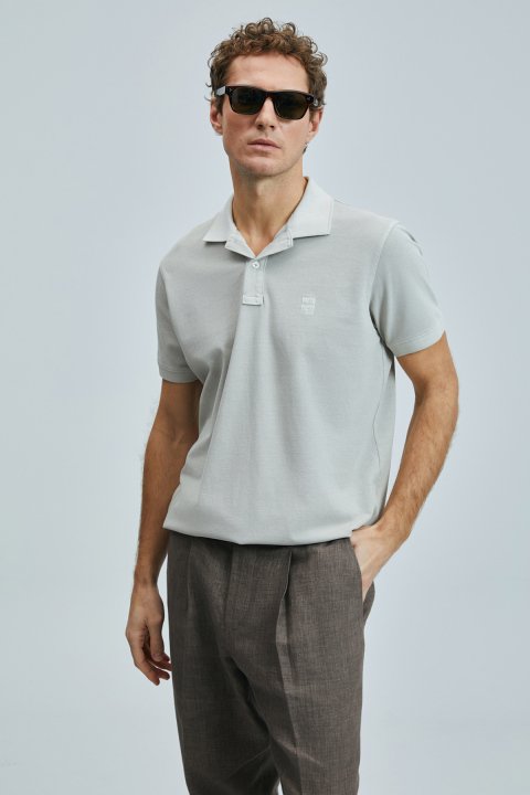 Vernon Schickes Herren-Polo-T-Shirt Beige - LUFIAN