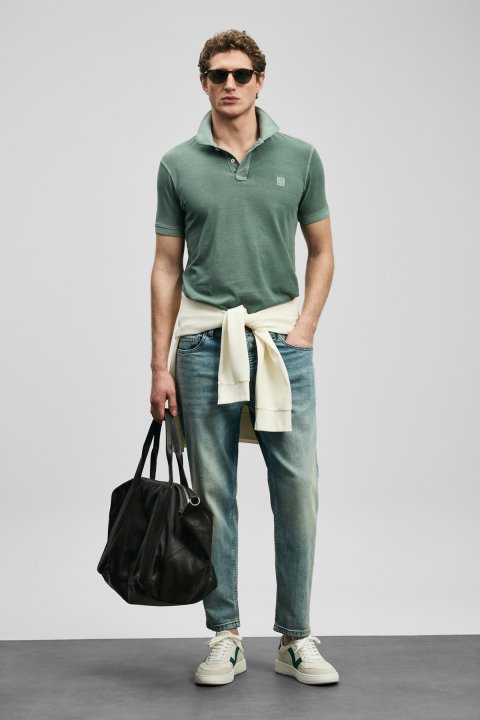 Vernon Schickes Herren-Polo-T-Shirt Nefti Green - LUFIAN (1)