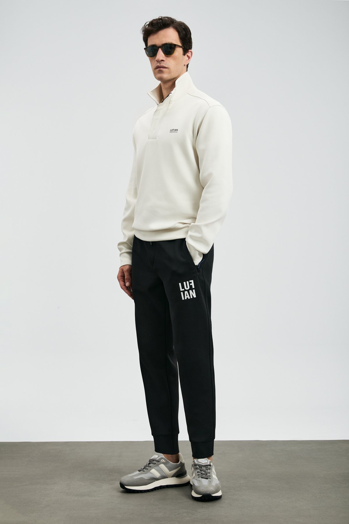 Wonder Herren-Sweatshirt Ecru - LUFIAN (1)