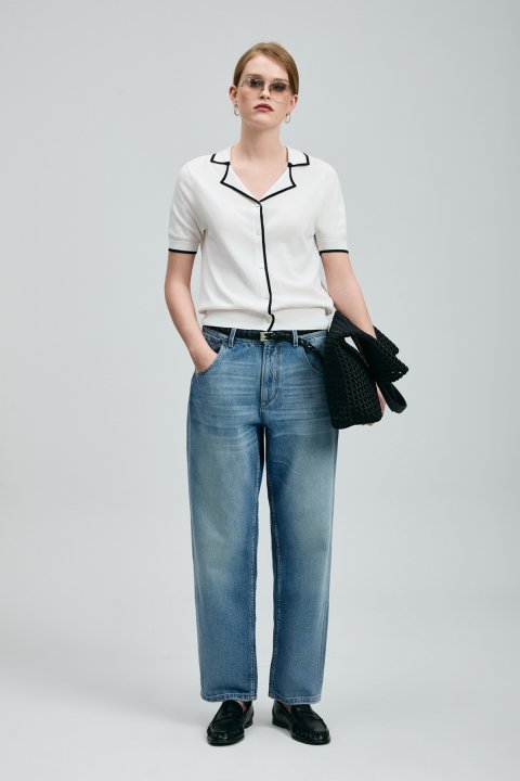 Yoko Damenpullover in Off-White - LUFIAN