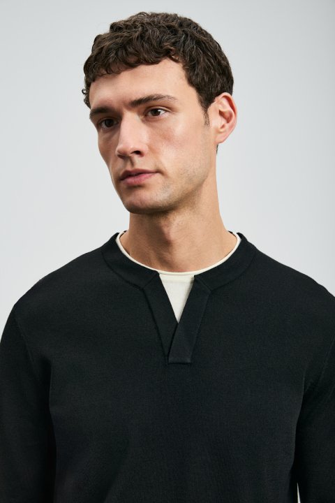 Zen Herrenpullover Schwarz - LUFIAN