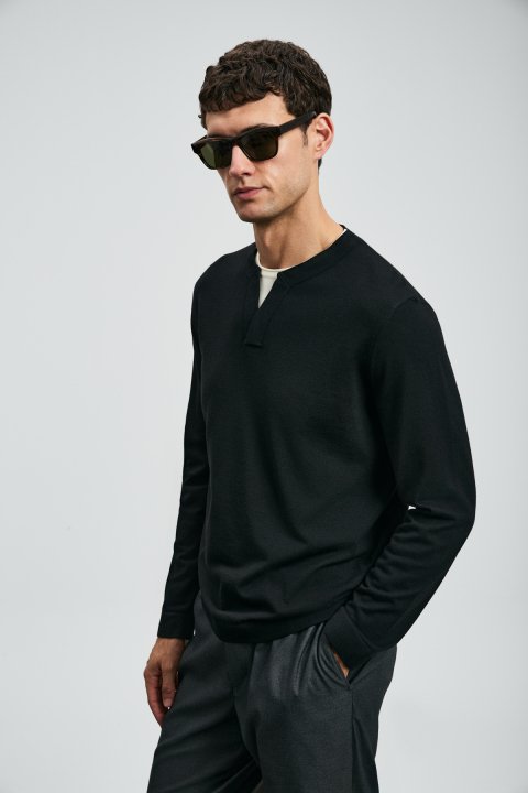 Zen Herrenpullover Schwarz - LUFIAN (1)
