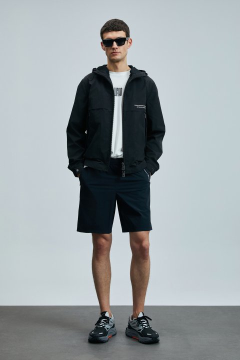 Second Herrenshorts, schwarzer Trainingsanzug - LUFIAN