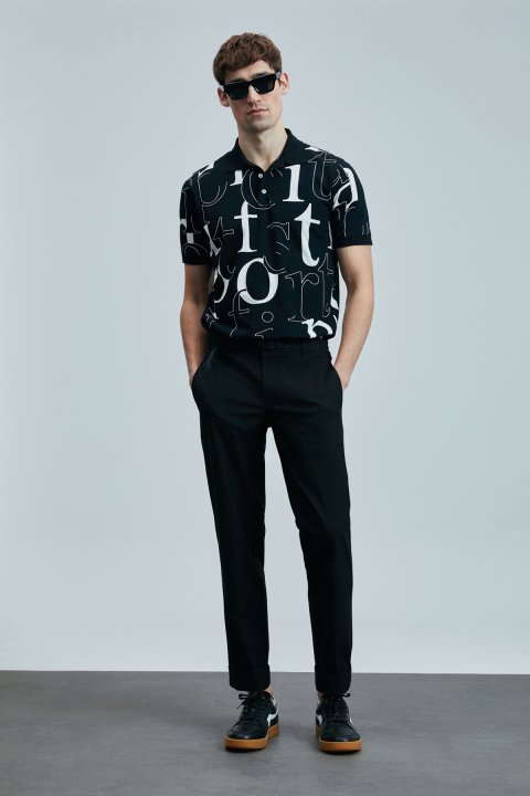 Dıamond Smart Erkek Polo Tişört Siyah - Lufian (1)