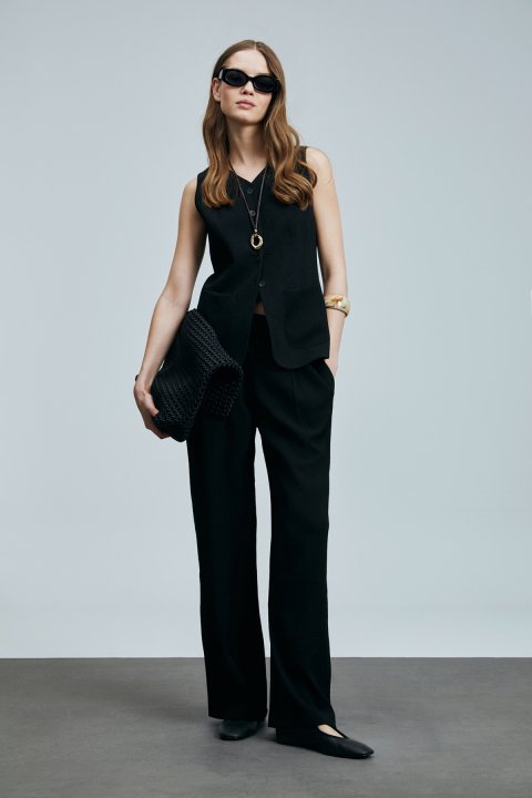 Dıana Kadın Pantolon Siyah - Lufian