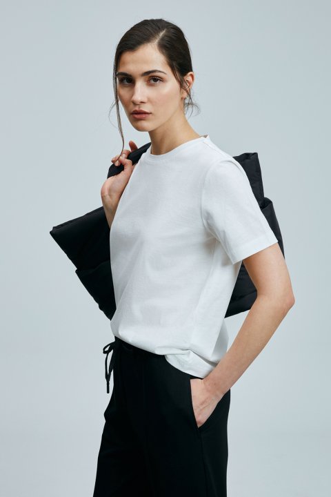 Dıdo Kadın Pamuklu T- Shırt Kırık Beyaz - Lufian