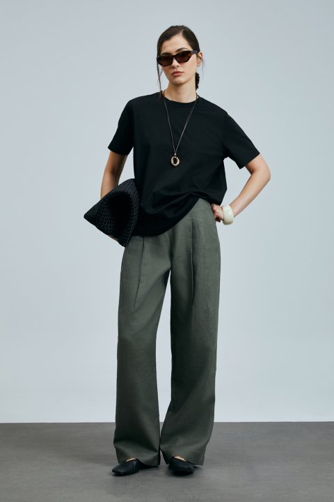 Dıdo Kadın Pamuklu T- Shırt Siyah - Lufian (1)