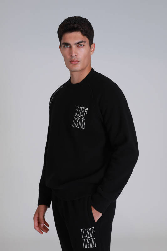 Dıego Erkek Sweatshirt Siyah - 1