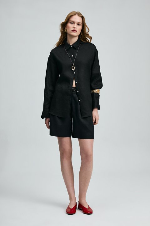 Dıon Women's Shorts Black - Lufian