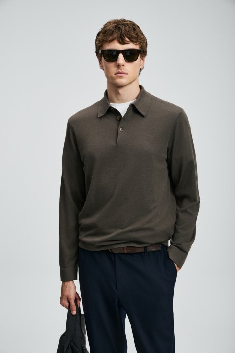 Donald Men's Sweater Light Brown - LUFIAN