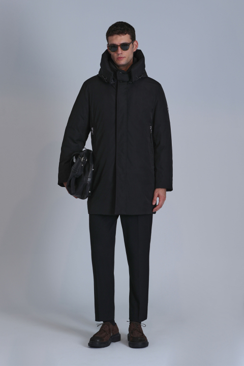 Donald Kaz Tüyü Erkek Mont Siyah - Lufian (1)