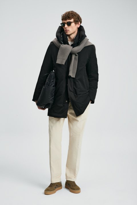 Donald Kaz Tüyü Erkek Mont Siyah - Lufian