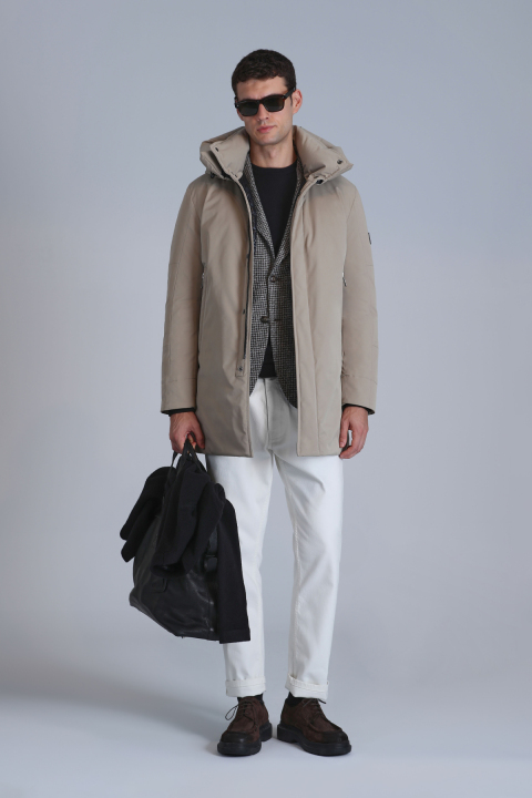 Donald Kaz Tüyü Erkek Mont Toprak - Lufian