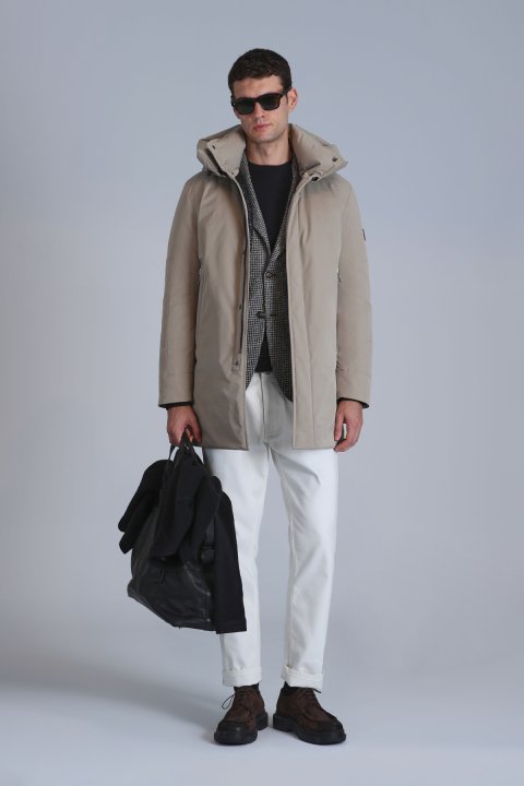 Donald Kaz Tüyü Erkek Mont Toprak - Lufian