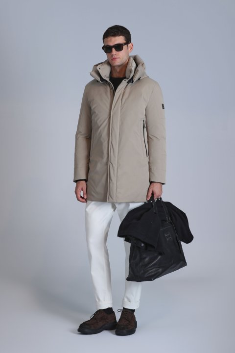 Donald Kaz Tüyü Erkek Mont Toprak - Lufian (1)