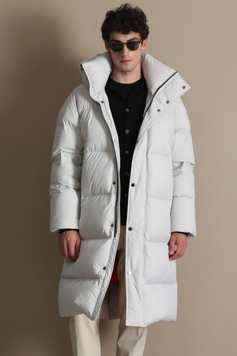 Done Kaz Tüyü Erkek Mont Taş - Lufian