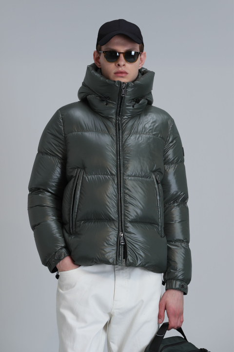 Dougles Kaz Tüyü Erkek Mont Haki - Lufian