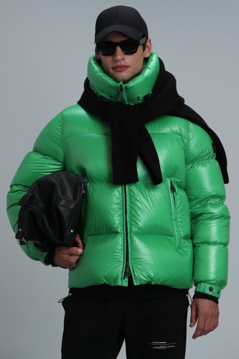 Dougles Kaz Tüyü Erkek Mont Yeşil - Lufian