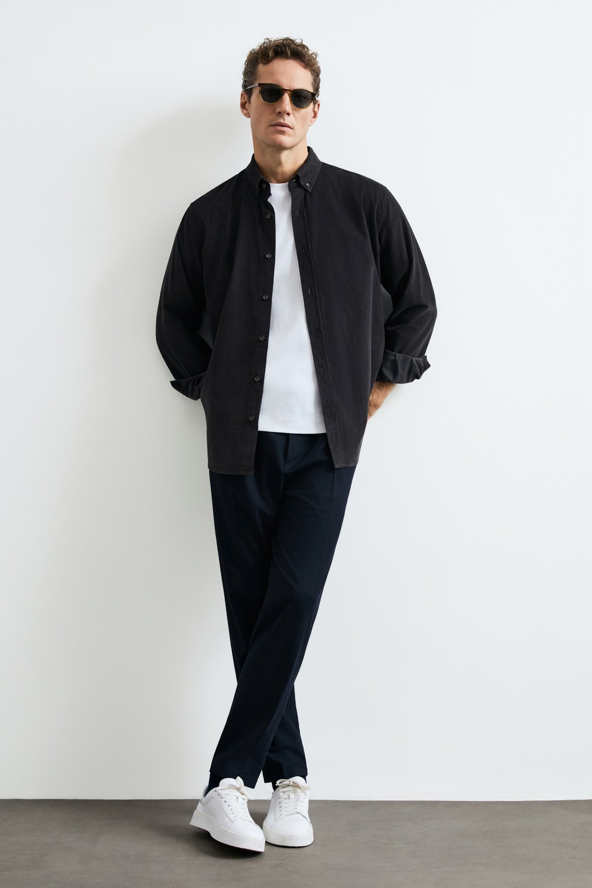 Danıel Men Basic Shirt Regular Fıt Anthracıte - LUFIAN