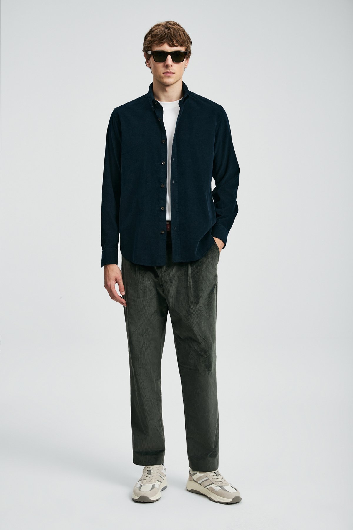 Drew Erkek Basic Gömlek Regular Fit Lacivert - Lufian (1)