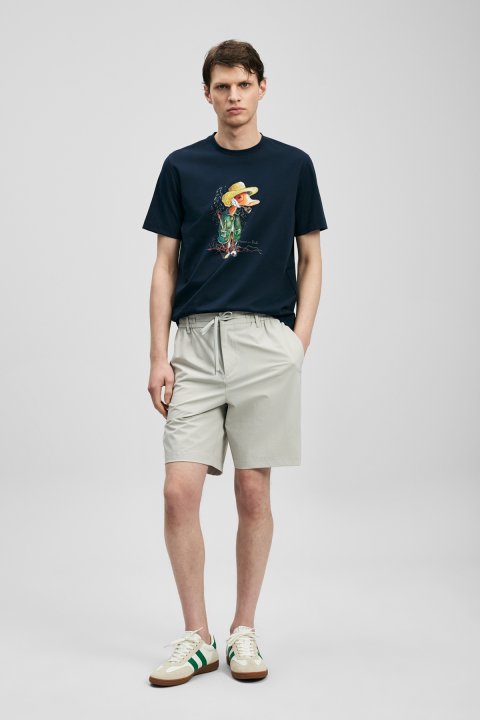 Duck Modern Grafik Tişört Lacivert - Lufian (1)