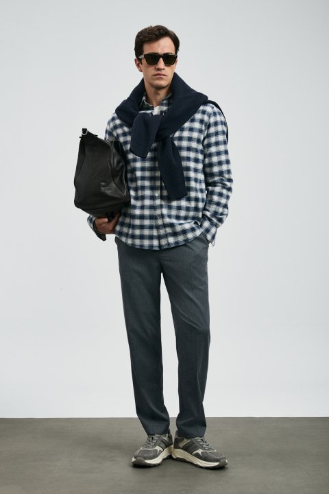 Danıel Men Basic Shirt Regular Fıt Navy - Lufian