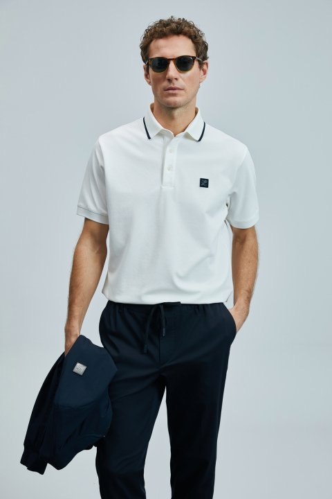 Echo Smart Erkek Polo Tişört Beyaz - Lufian