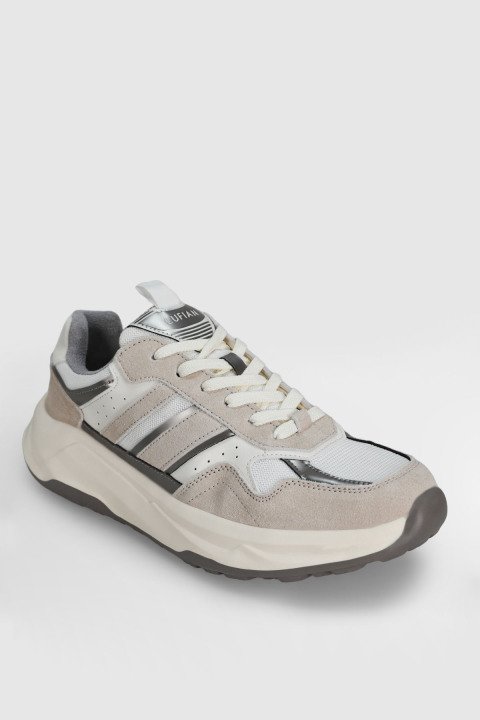 Eduard Erkek Deri Sneaker Ayakkabı Beyaz - LUFIAN