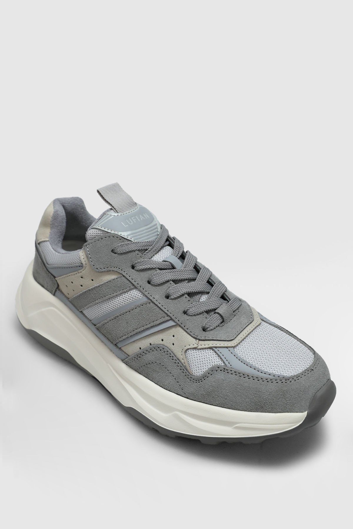 Eduard Erkek Deri Sneaker Ayakkabı Gri - Lufian (1)