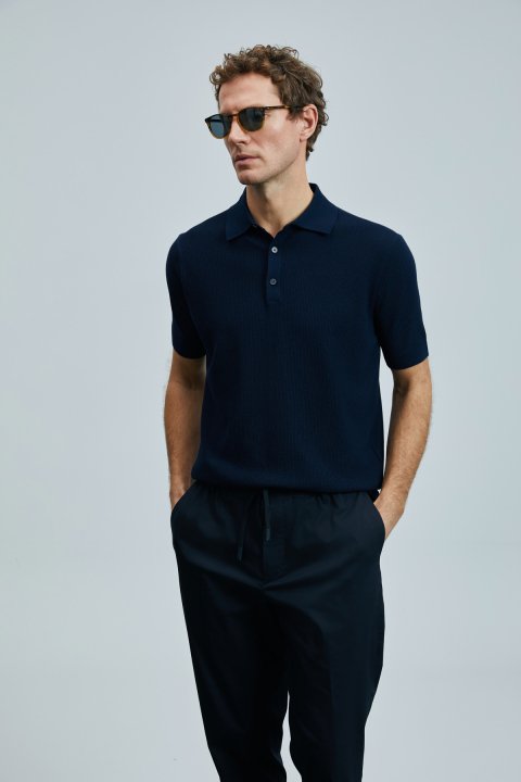 Edwın Erkek Modal Karışımlı Kazak Lacivert - Lufian (1)