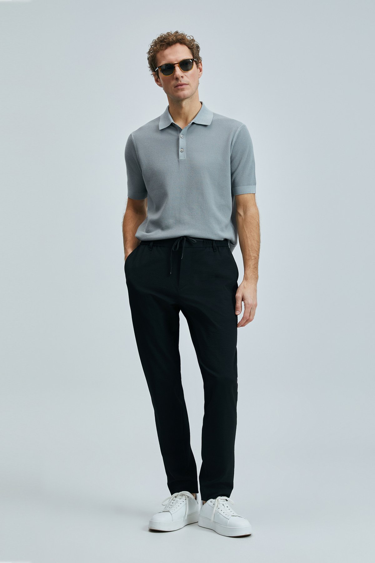 Edwın Erkek Modal Karışımlı Kazak Nane Yeşili - Lufian (1)