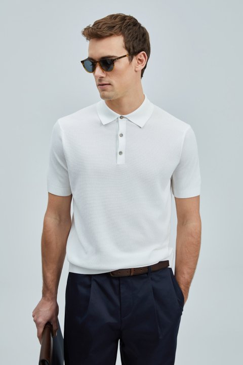 Edwın Men's Modal Blend Sweater Off White - Lufian (1)