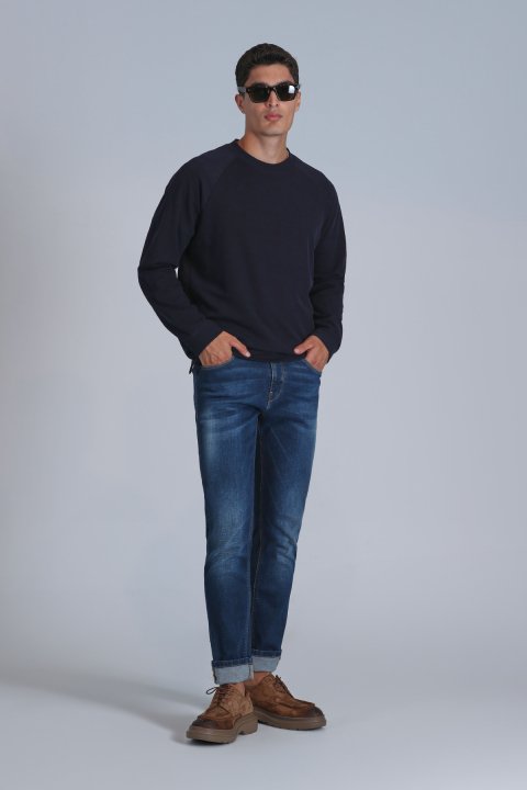 Edwın Smart Jean Erkek Pantolon Slim Fit Mavi - Lufian