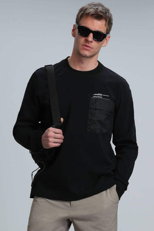 Eldon Erkek Sweatshirt Siyah - 1