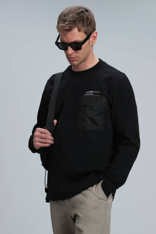 Eldon Erkek Sweatshirt Siyah - 4