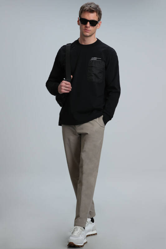 Eldon Erkek Sweatshirt Siyah - 5