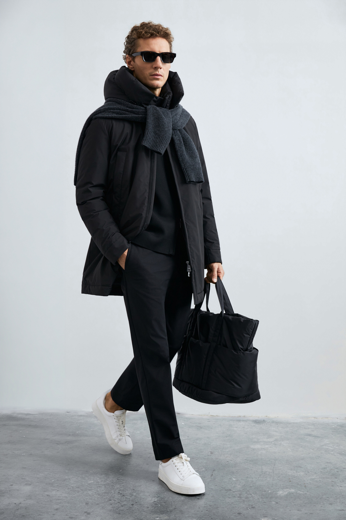 Goose Feather Male Coat Black - LUFIAN