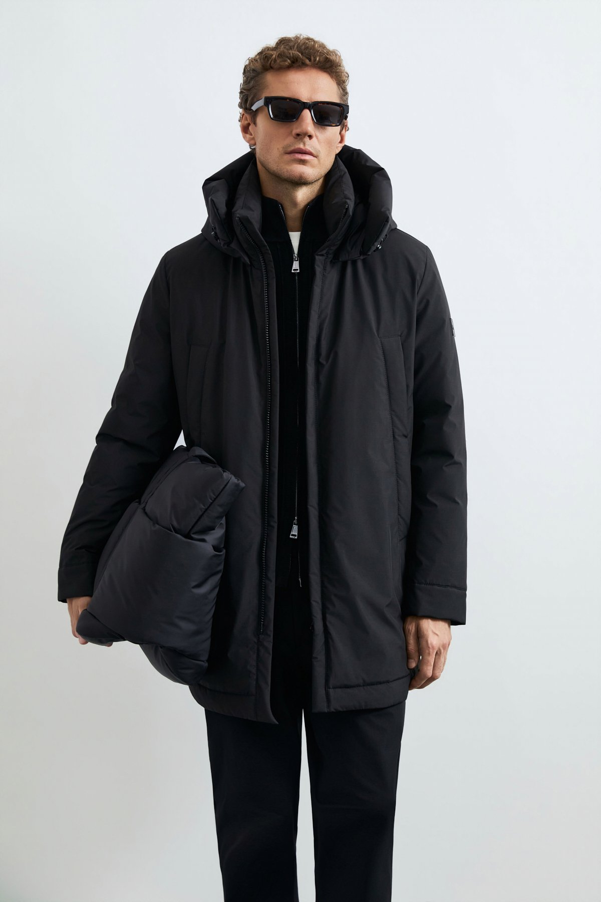 Goose Feather Male Coat Black - LUFIAN (1)