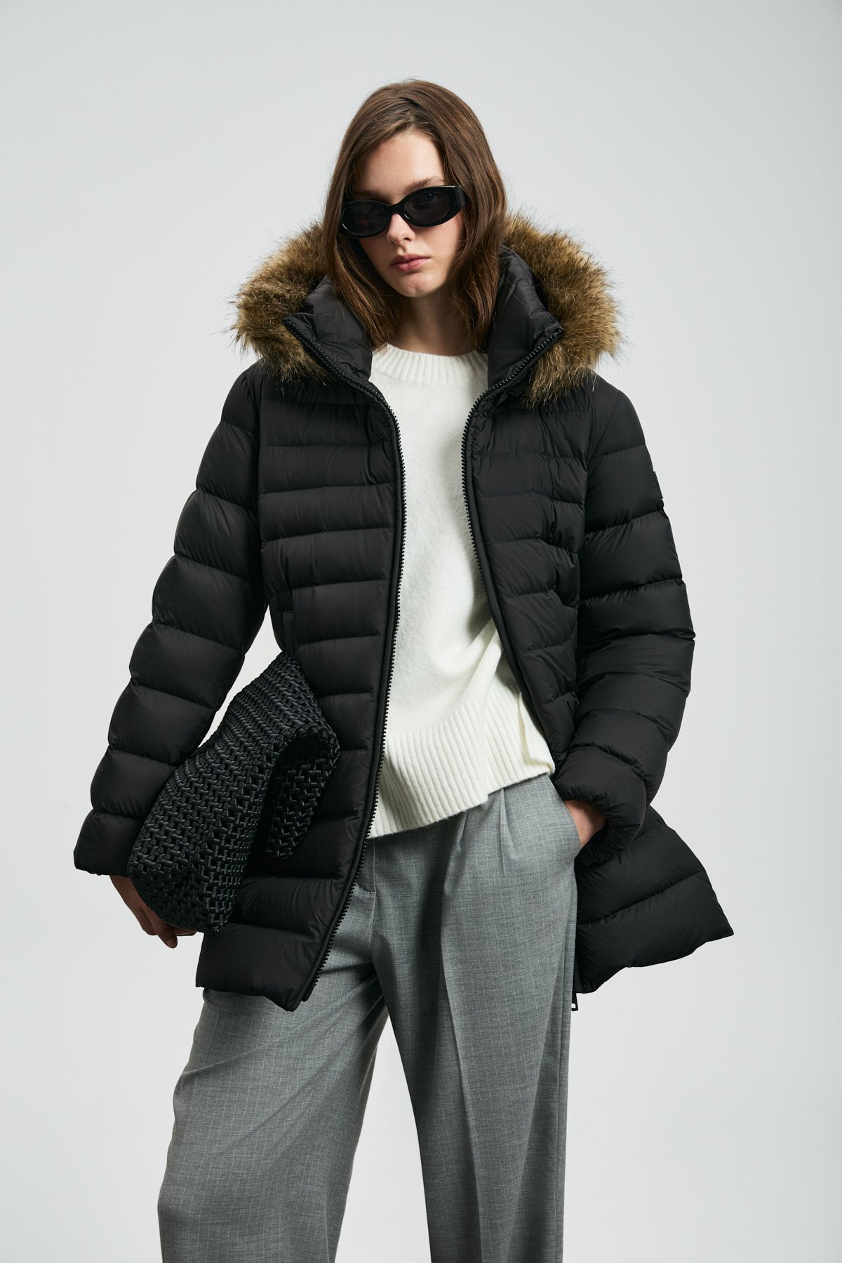 Kaztüyü Woman Coat Black - Lufian