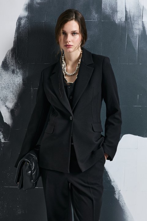 Elvıs Women's Jacket Regular Fit Black - LUFIAN (1)