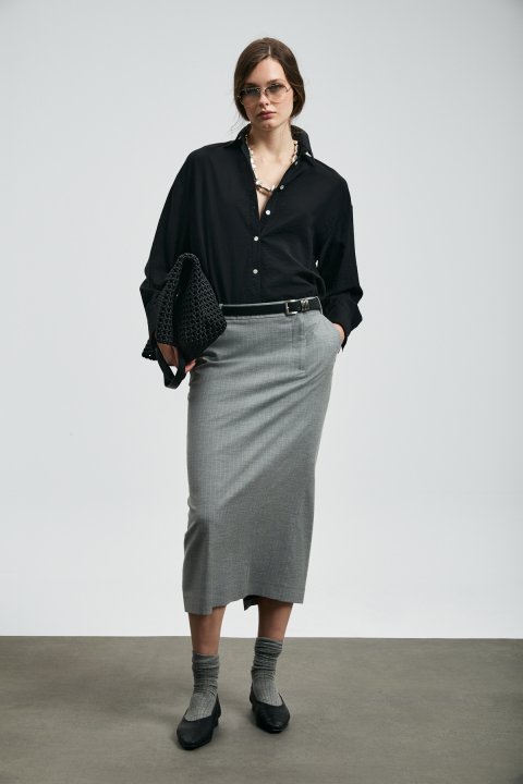 Emıly Kadın Etek Gri - Lufian (1)