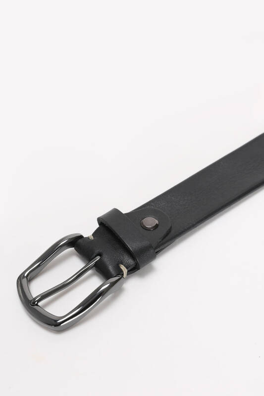 Alf Mens Leather Belt Black - 2