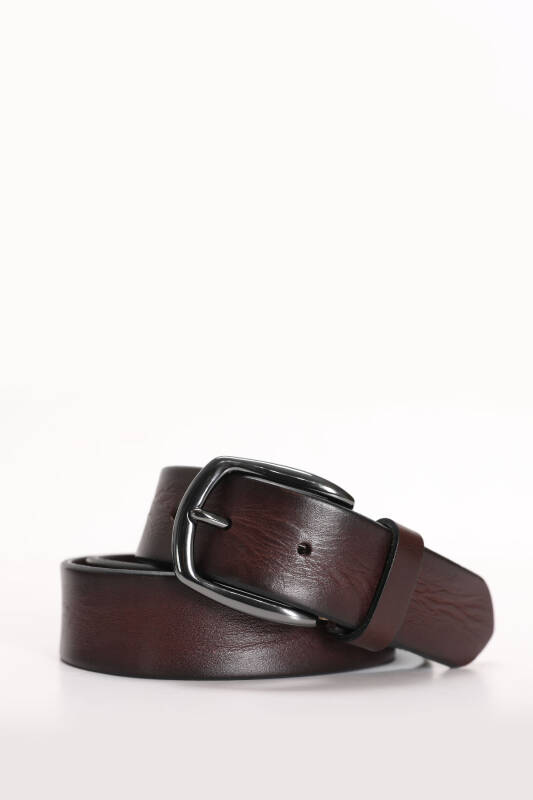 Alf Mens Leather Belt Brown - 1