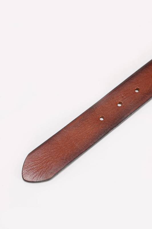 %100 Deri Erkek Kemer Mens Leather Belt Taba - 3