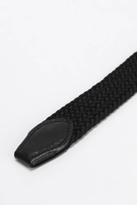 100% Polyester Men's Belt Mens Knitting Belt Black - 3