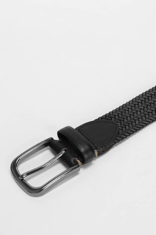 100% Polyester Men's Belt Mens Knitting Belt Grey - 2