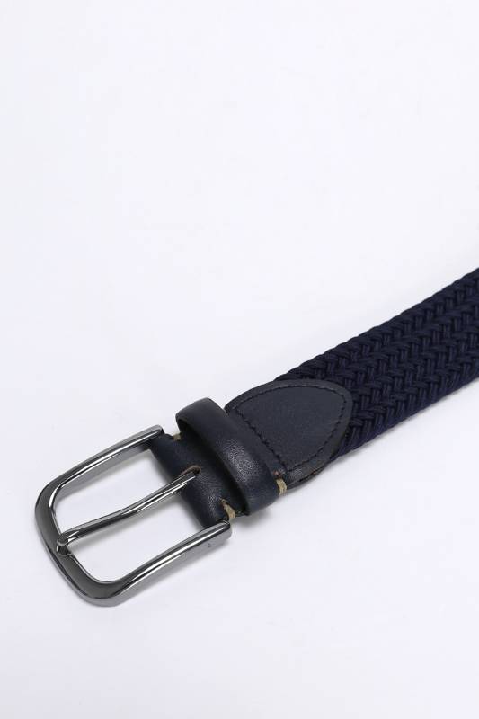 100% Polyester Men's Belt Mens Knitting Belt Navy - 2