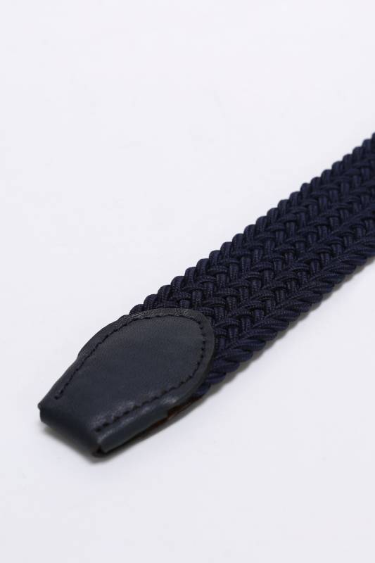 100% Polyester Men's Belt Mens Knitting Belt Navy - 3